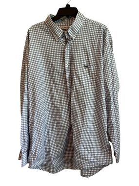 Southern Point Co Men’s XXL Blue White Gingham Button Down Shirt